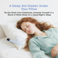 Under-Pillow Bone Conduction Sleep Speaker Bluetooth White Noise Machine 36 Sounds, TF Card Compatible, 650mAh Ã¢ÂÂ White