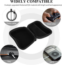 Game Controller Storage Bag Splashproof Case with Handle â Black 7.09x5.12x2.76in