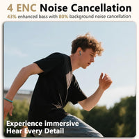 Wireless Earbuds, Bluetooth 5.4 Headphones NEW Wireless Headphones with 4 ENC Mic, 56H Bluetooth Earphones in Ear Noise Cancelling Deep Bass, Mini Ear Buds Bluetooth Earbuds IP7 Waterproof LED Display