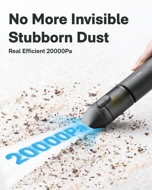 HOTO Handheld Car Vacuum Cleaner Cordless, READ DESC 4-in-1 Portable Mini Vacuum with 20000Pa Strong Suction, Electric Compressed Air Duster Blower for Car, Desk, Computer, Keyboard, Home, Office Cleaning