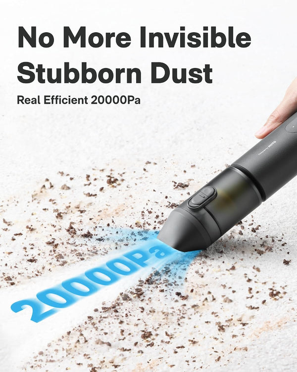 HOTO Handheld Car Vacuum Cleaner Cordless, READ DESC 4-in-1 Portable Mini Vacuum with 20000Pa Strong Suction, Electric Compressed Air Duster Blower for Car, Desk, Computer, Keyboard, Home, Office Cleaning