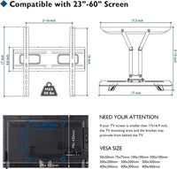 BONTEC TV Wall Bracket for 23-70 Inch LED LCD OLED Screens, Full Motion Double Arm TV Wall Mount Swivels Tilts Extends up to 380mm, Holds 45kg, Max VESA 400x400mm, Includes Spirit Level