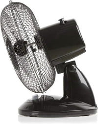 Signature 9â 2 Speed Desk Fan with Oscillation, Adjustable Tilt, Black, S40008B