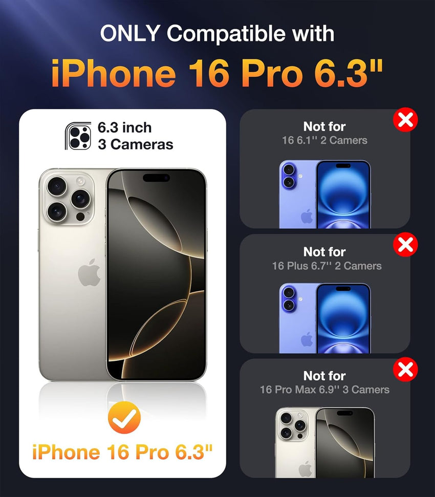 Diaclara Magnetic for iPhone 16 Pro Case, Compatible with MagSafe Built-in Shockproof Protective Protector, Upgraded [Full Camera Protection] Phone Cover Case for iPhone 16 Pro 6.3" (Natural)