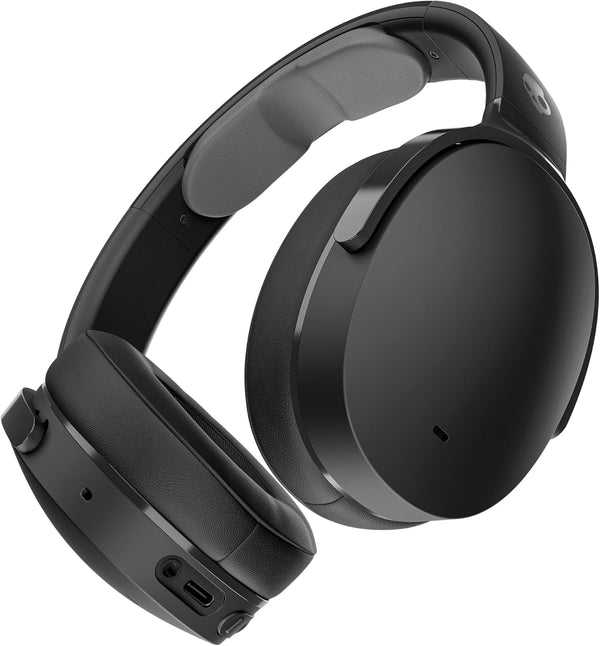Skullcandy Hesh ANC Wireless Over-Ear Bluetooth Headphones, GRADE C Active Noise Cancelling, Up to 22 Hrs Battery, Foldable Lightweight Design, Microphone for iPhone Android - True Black