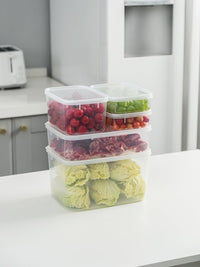 Food Storage Container Set 1.1L x6 BPA-Free Microwave & Freezer Safe â Clear 1.1L x6