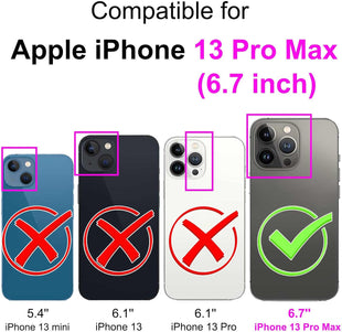 for iPhone 13 Pro Max 5G 6.7" Case, PU Leather Wallet Book Flip Folio Stand View Cover Pouch Compatible with iPhone 13 Pro Max Phone Case (Cat and Tiger)