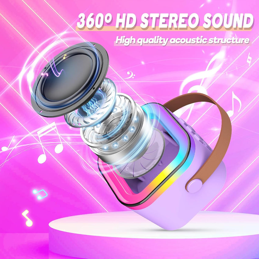 Gralal Karaoke Machine 2 Microphones, Girls Birthday Presents for Girls Toys Age 3-12 Microphone for Kids Toys for 3-12 Year Old Girls Gifts Birthday Gifts for Girls Easter Gifts for Kids
