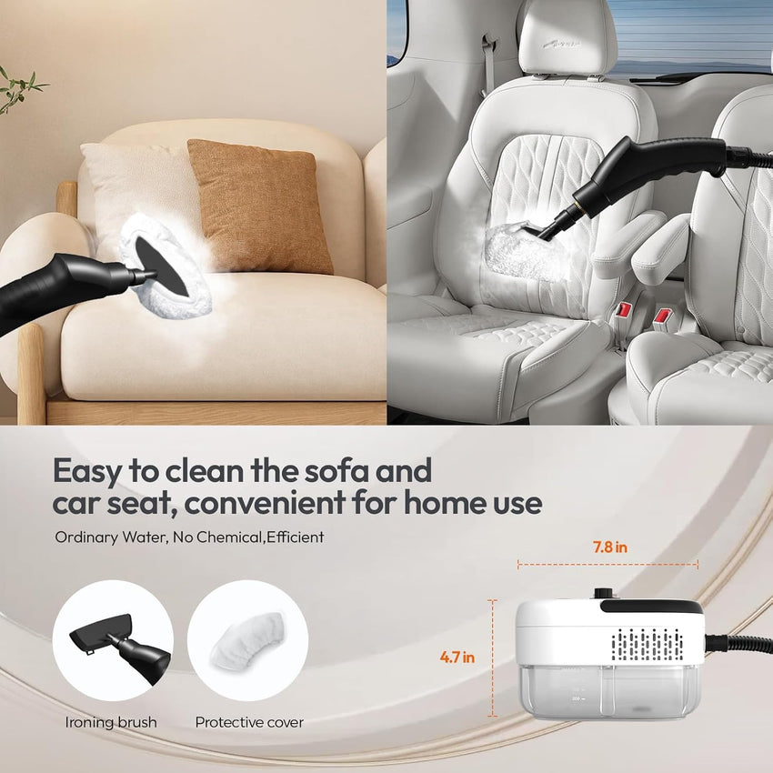 Portable Handheld Steam Cleaner 1.2L Fast Heating MultipurposenWhite