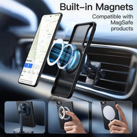 JETech Magnetic Case for Samsung Galaxy S25 Edge, Compatible with MagSafe, Translucent Matte Back Slim Minimalist Shockproof Phone Cover (Black)