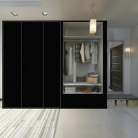 Hode Matt Black High Gloss Vinyl Wrap for Furniture, Waterproof Sticky Back Plastic Roll Peel and Stick Self Adhesive Wallpaper, Contact Paper for Kitchen Worktops Vinyl Covering 60cmx5m