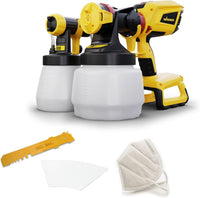 WAGNER W 600 FLEXiO Battery Paint Sprayer Cordless for Walls & Wood â 1300ml+800ml
