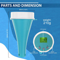 6-in-1 Bluetooth Water Quality Tester for Pools & Aquariums Smart App Included