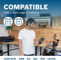 Bosch C40-Li Battery Charger 5A Trickle For 6/12V Lead-acid & LiFePO4 UK Plug
