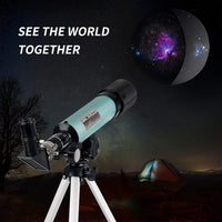 Mijiao Telescope for Kids, Astronomical Telescope Zoom 90X HD Outdoor Monocular Space Telescopes Portable Refractor Spotting Scope With Tripod, Telescopes for Adults, Kids and Beginner