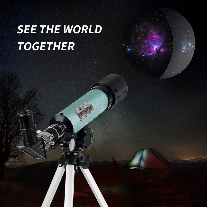 Mijiao Telescope for Kids, Astronomical Telescope Zoom 90X HD Outdoor Monocular Space Telescopes Portable Refractor Spotting Scope With Tripod, Telescopes for Adults, Kids and Beginner