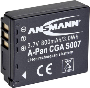 ANSMANN Li-Ion 3.7V Camera Battery Replacement For CGA-S005/ DB-65 [Pack of 1] Compatible with Panasonic & Ricoh Cameras Incl Panasonic Lumix DMC-FX 150, Ricoh GR III 5 Year Warranty