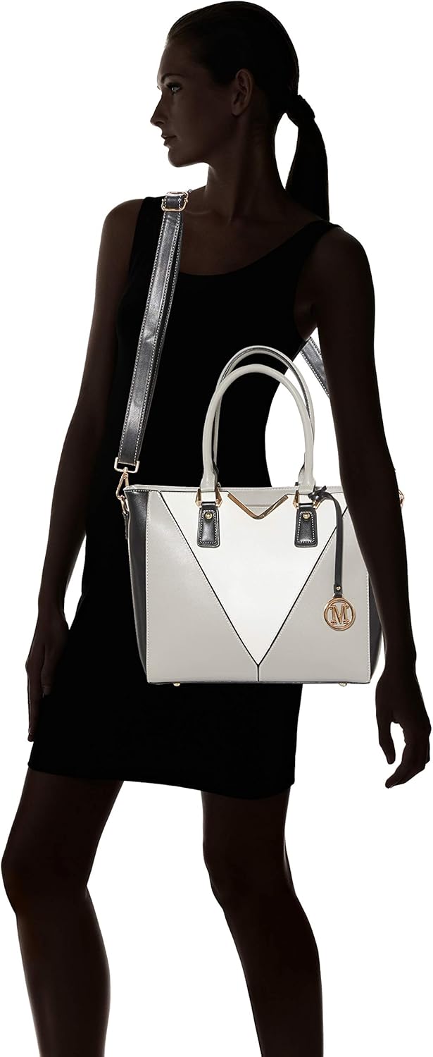 Miss Lulu Handbags for Women Color Block Match Shoulder Bag Lightweight Handbag Medium Top-Handle Bag