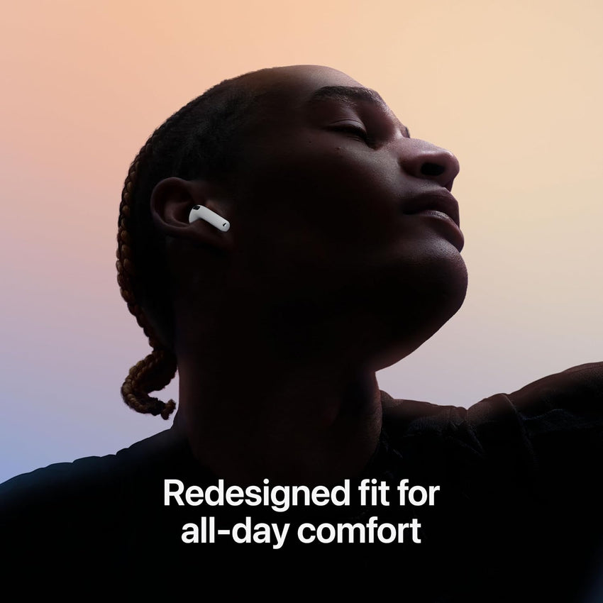 Apple AirPods 4 with Active Noise Cancellation, Wireless Earbuds, Bluetooth Headphones, Adaptive Audio, Transparency Mode, Personalised Spatial Audio, USB-C Charging Case, Wireless Charging, H2 Chip