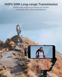 Wireless Lavalier Microphone for iPhone, iPad, Android Phone, 2-Pack Mini Microphone with Noise Reduction, Auto Pairing and Mute & Reverb for Vlogging, Video Recording, TikTok, YouTube - Plug & Play