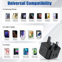 2Pack 45W Super Fast Charger for Samsung Galaxy S26 Ultra/S25 Plus/S23 Ultra/S24 FE A57 A37 A56 5G A36 A54 A55 A25 A17 A53 A35 Z Fold 5 6 7 8 Dual USB C Charging Plug Phone Adaptor and USBC Cable