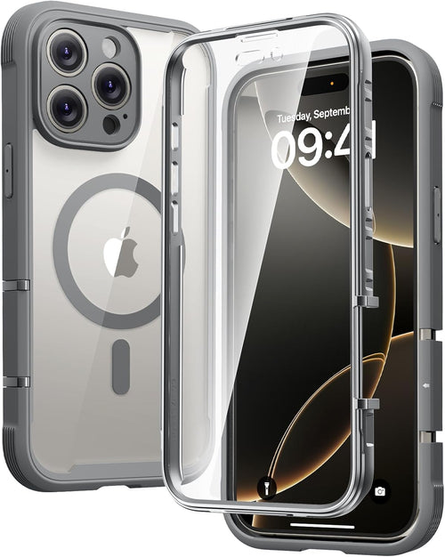Diaclara Magnetic for iPhone 16 Pro Case, Compatible with MagSafe Built-in Shockproof Protective Protector, Upgraded [Full Camera Protection] Phone Cover Case for iPhone 16 Pro 6.3" (Natural)