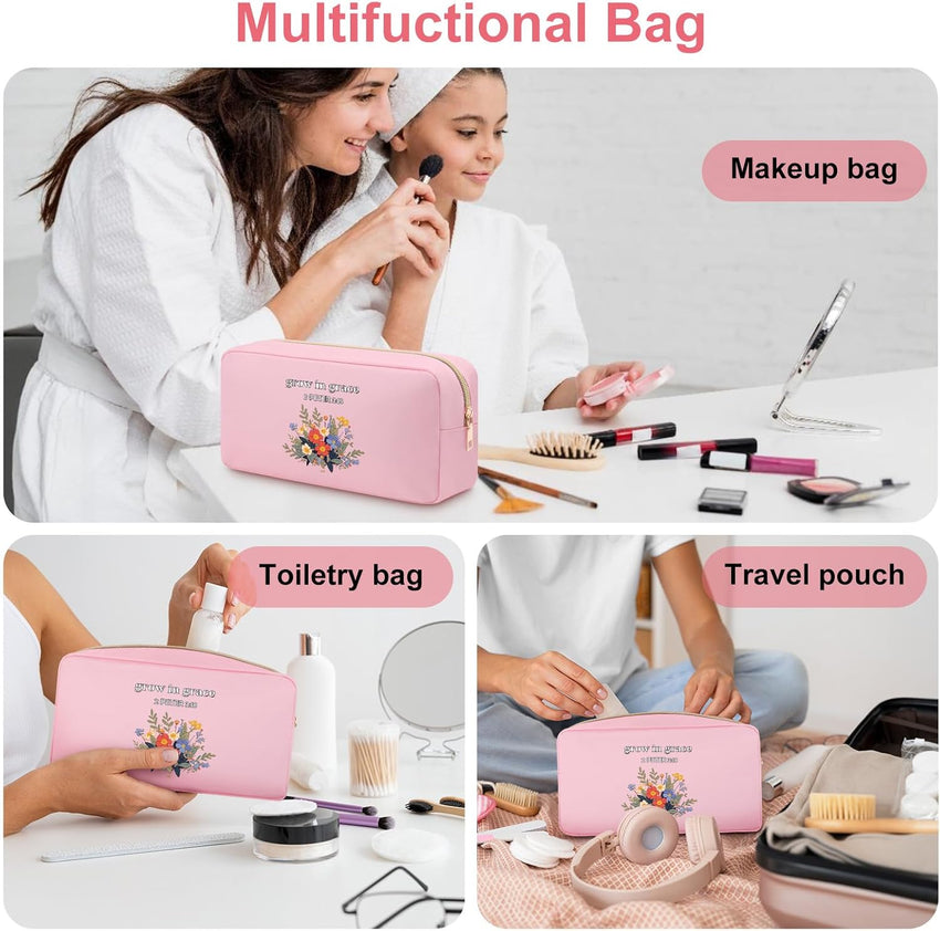Christian Cosmetic Makeup Bag Oxford Cloth Travel Pouch Religious Gift