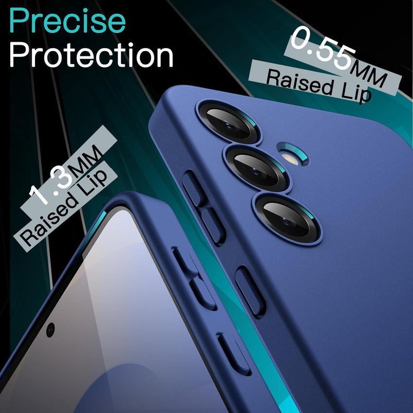 JETech Slim Fit Case for Samsung Galaxy S25+ / S25 Plus 5G, Camera Lens Full Protection, Soft TPU Thin Protective Phone Cover with Matte Finish, Shockproof (Navy)
