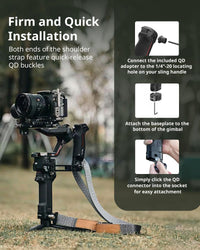 SMALLRIG RS 4 RS 3 RS 2 Weight-Reducing Shoulder Strap Compatible with Sling Handle for DJI, Gimbal Belt with QD Quick Release Buckles for DJI RS 4 Pro/RS 4/ RS 3 Pro/RS 3/ RS 2 Gimbal - 4118