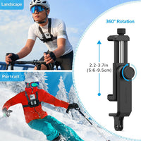Sametop Phone Chest Mount Harness Holder Mobile Phone Strap Clip Compatible with iPhone Samsung GoPro 13/12/11/10/9/8 DJI Osmo and Most Cell Phones Action Cameras POV/VLOG
