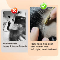 Human Hair Topper Side Bangs 9x12cm TâShaped HandâStitched Base 360Â° Coverage 13g â Medium Brown #4
