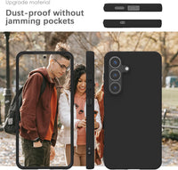 YATWIN Silicone Case for Samsung Galaxy S25, Soft-Touch, Shockproof, DustProof, Antiskid Phone Cover for Samsung Galaxy S25 - Black