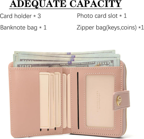 WomenÃ¢ÂÂs RFID Bifold Wallet ID Window Zipper Coin Pocket Ã¢ÂÂ One Size