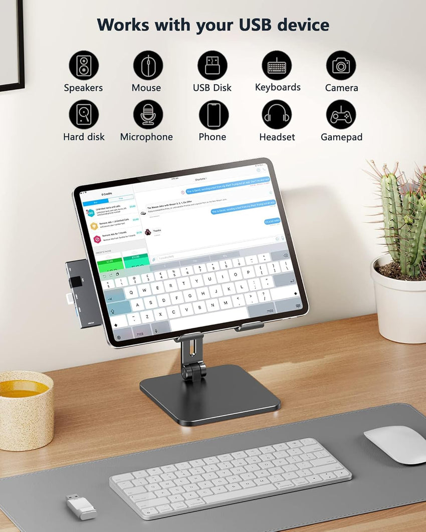 USB-C Hub 7-in-2 Thunderbolt 4 4K60 HDMI Ethernet SD/microSD for MacBook 13in