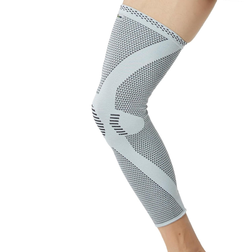 NEOtech Care Compression Sleeve for Knee and Leg â Bamboo Fiber Knit Grey L