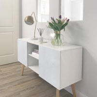 Abyssaly Sticky Back Plastic White Vinyl Wrap Wood Effect Self Adhesive Wallpaper Waterproof Peel and Stick Wallpaper 90cm X 300cm for Decorative Kitchen Worktop Wall Table Furniture Stickers