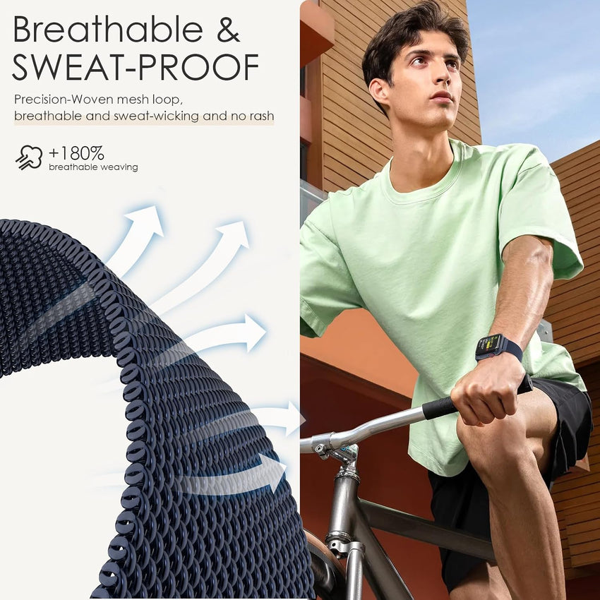 Original BLACK Milanese Loop Compatible with Apple Watch Straps 38mm 40mm 41mm 42mm 44mm 45mm 46mm 49mm Women & Men, Magnetic Clasp Adjustable Metal Bands for iWatch Series 10 9 8 7 6 5 4 3 2 1,Ultra,SE