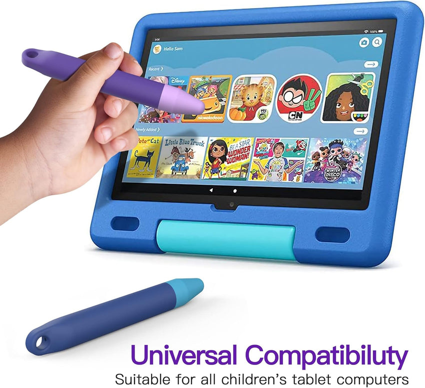 Kid-Friendly Stylus Pens for Touch Screens,Tablet Stylus Pen 2 Pack of Purple Blue Stylus Universal Touch Screen Capacitive Stylus Compatible with Kindle ipad iPhone