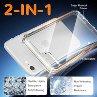 Voyah"ulle Clear Case for iPhone SE 2020/2022, 7/8, Ultra Thin, Shockproof TPU Cover, Anti-Yellowing, Crystal Clear, Phone Case for Apple iPhone SE 2nd 3rd Generation - Clear