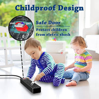 Waterproof Outdoor Power Strip 3-Outlet Surge Protector with USB 1.8m Cable â Black