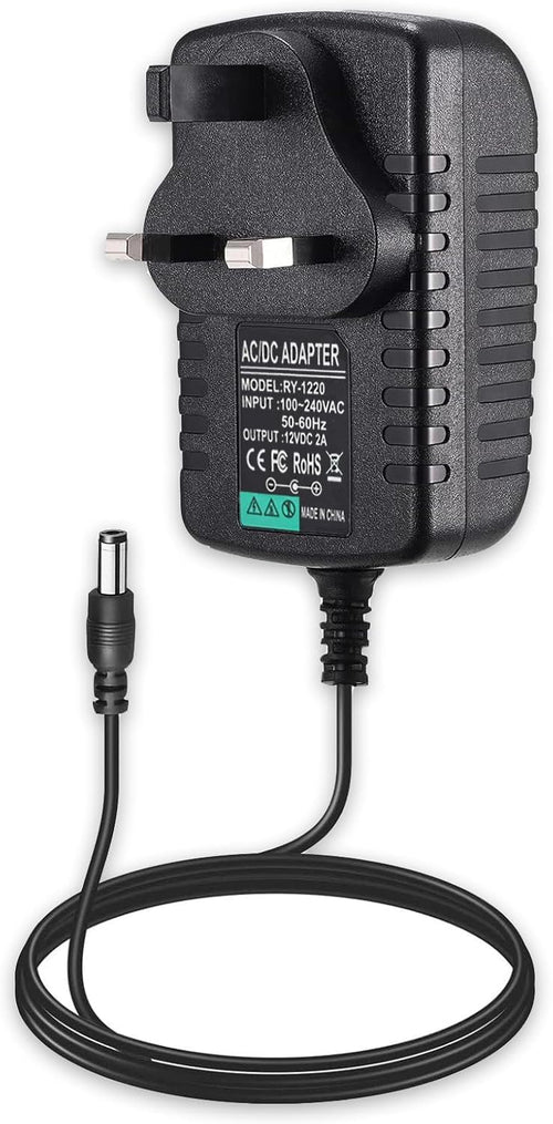 12V 2A Power Supply Adapter, AC to DC Power Supply Adapter, AC/DC Converter Adapter Driver Transformer, For LED Strip Lights, CCTV Camera, Router, Audio/Video etc