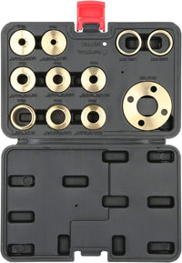 Ladieshow 11 Pcs Brass Router Guide with Lock Nut and Router Adapter