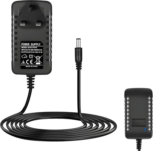 12V Charger for Ride on Car, 1.5M 12V 1ABattery Charger Adapter for Kids Electric Ride on Car SUV Motorcycle ATV Ride Ons Accessories, Sports Car, Quad Bike Jeeps, Electric Baby Carriage Ride Toy