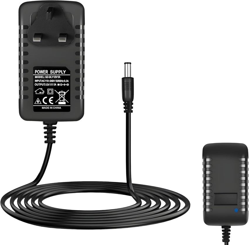 12V Charger for Ride on Car, 1.5M 12V 1ABattery Charger Adapter for Kids Electric Ride on Car SUV Motorcycle ATV Ride Ons Accessories, Sports Car, Quad Bike Jeeps, Electric Baby Carriage Ride Toy