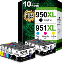 DOUBLE D 950XL 951XL Ink Cartridges READ CONDITION NOTES. Replacement for HP 950 951 950XL 951XL Combo Pack Compatible for HP Officejet Pro 8600 8610 8620 8100 8615 8625 8630 8640 251dw 276dw (9 Pack)