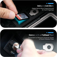 Camera Battery Case & Memory Card Holder for Canon LP-E6 Nikon EN-EL15 Sony NP-FZ100 â Black