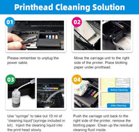JoyPrinting Printhead Cleaner Kit for Inkjet Printers Printer Nozzle Cleaning Kit Compatible for All Print Head of Printers Epson/HP/Canon/Brother/Lexmark/Kodak/Samsung 100ml 10ml Premium Syringe 1PK