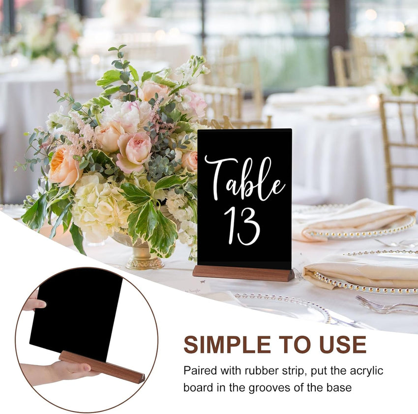 Chalkboard Table Signs 3-Pack with Stands Black A5