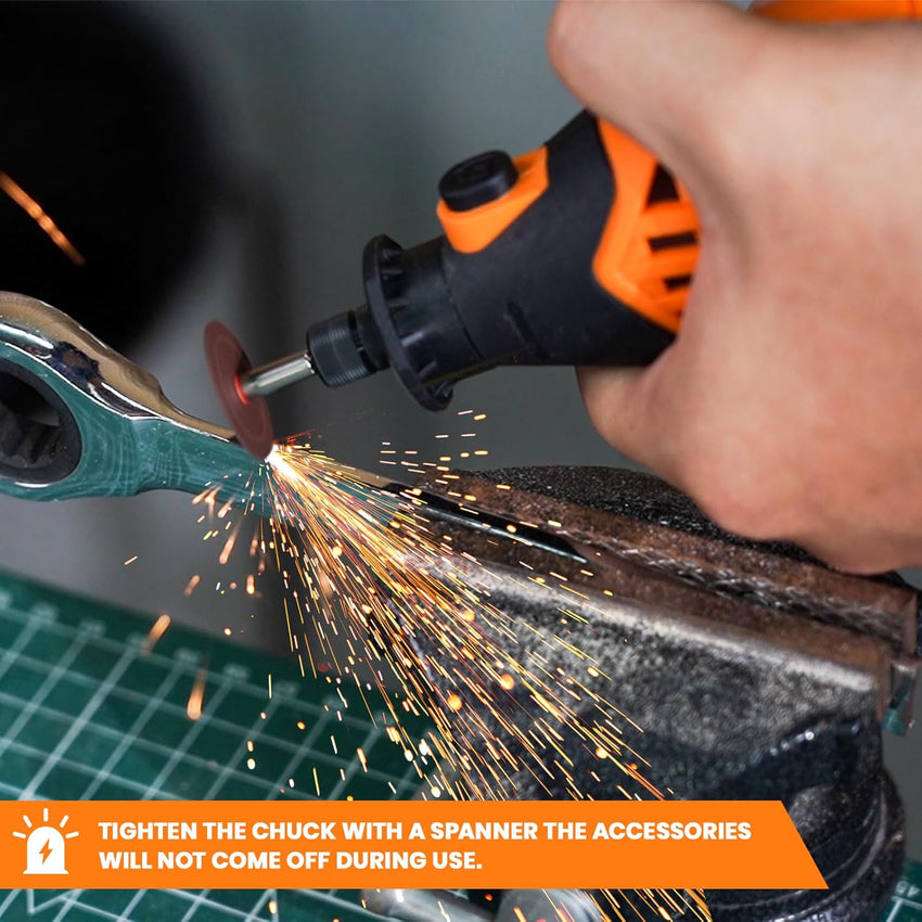 Corded Rotary Tool 180W 6Ã¢ÂÂSpeed 8,000Ã¢ÂÂ35,000RPM with 61 Accessories Ã¢ÂÂ Orange