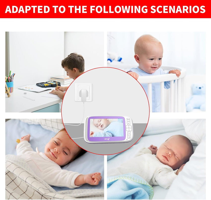 5V Replacement Charger Compatible With BT 6000 Video Baby Monitor Power Cord to Monitor 6000 Wall Mounted Power Plug of Power Adapter